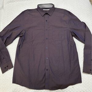 Johnston & Murphy Purple Shimmer Long Sleeve Button Down Men’s Size Large L